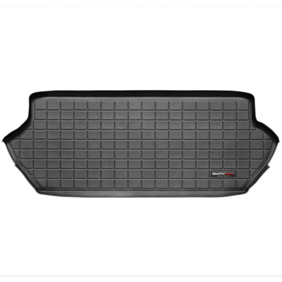 Tapis de coffre Volvo XC90 1ère édition avec logo WeatherTech sur fond blanc