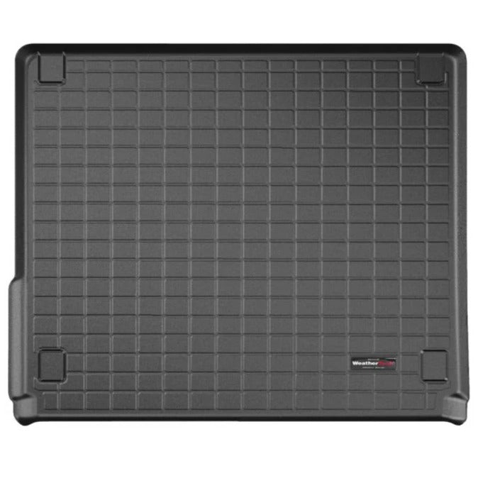 black custom-fit 100% waterproof volkswagen touareg model 7P 2010-2017 rear cargo mat by weathertech