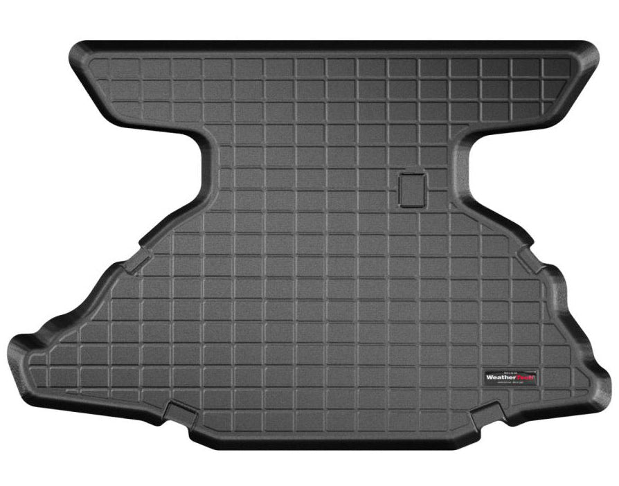 Black custom-fit Nissan 370Z waterproof cargo mat by weathertech