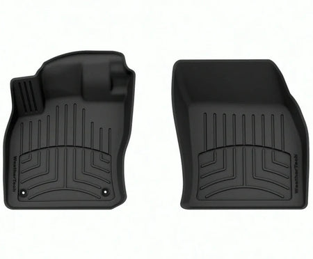 Custom fit Volkswagen Taos black 1st row floor mats by weathertech