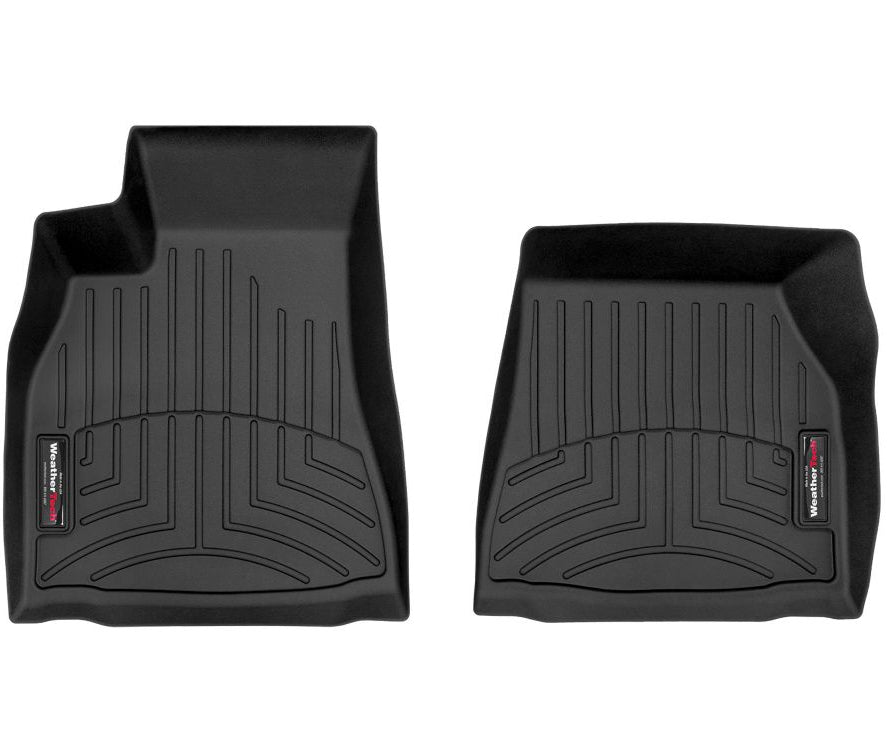 Tapis de sol noirs 1ère rangée de Tesla Model S 2020-2026 sur mesure et 100 % imperméables WeatherTech.