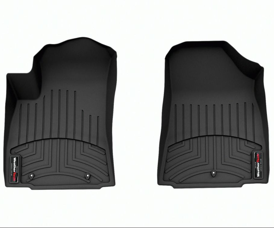 Tapis de sol WeatherTech noirs sur mesure pour la 1ère Rangée, destinés à la Hyundai Kona électrique (à partir de 2023)