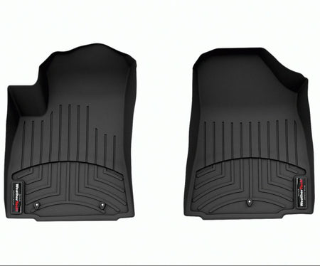 Tapis de sol WeatherTech noirs sur mesure pour la 1ère Rangée, destinés à la Hyundai Kona électrique (à partir de 2023)