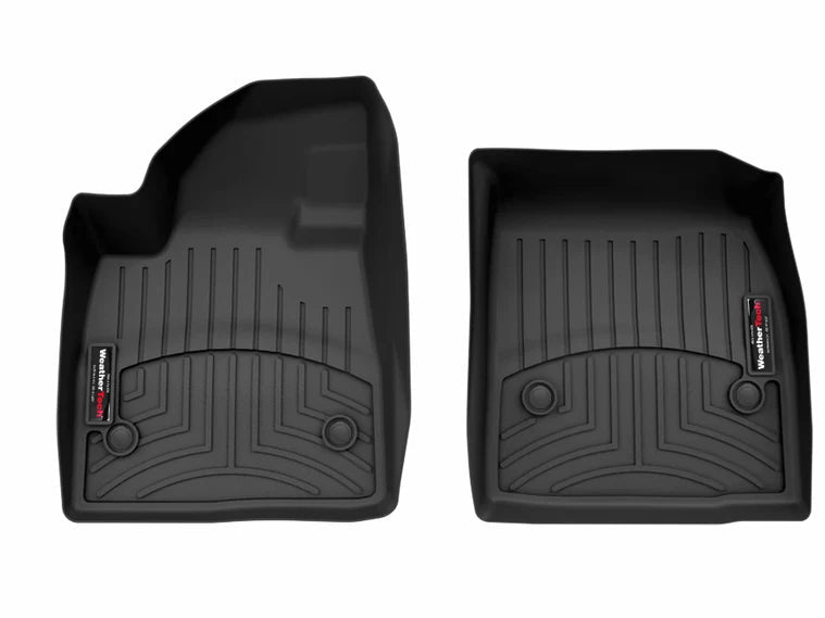 custom fit black 1st row cadillac optiq floor liner by weathertech