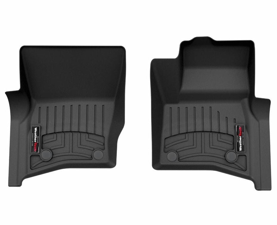 Custom fit black Land Rover Defender L663 1st row floor liners