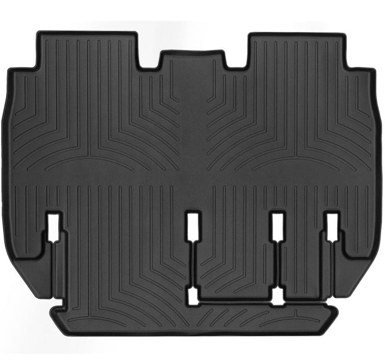 WeatherTech 2nd row custom-fit black floor mat for 5 passenger seat format