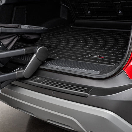WeatherTech rear bumper protector and rear cargo mat protector in SUV