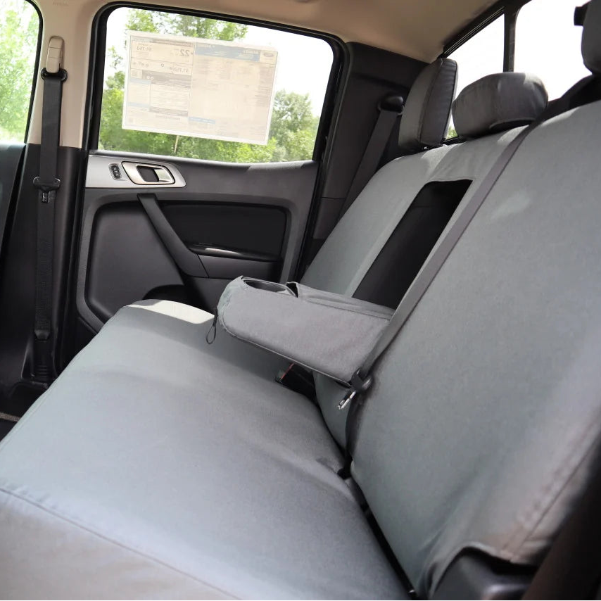 Rear Seat TigerTough custom-fit cordura seat cover in grey for Ford Ranger P703