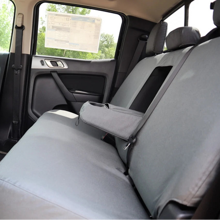 Rear Seat TigerTough custom-fit cordura seat cover in grey for Ford Ranger P703