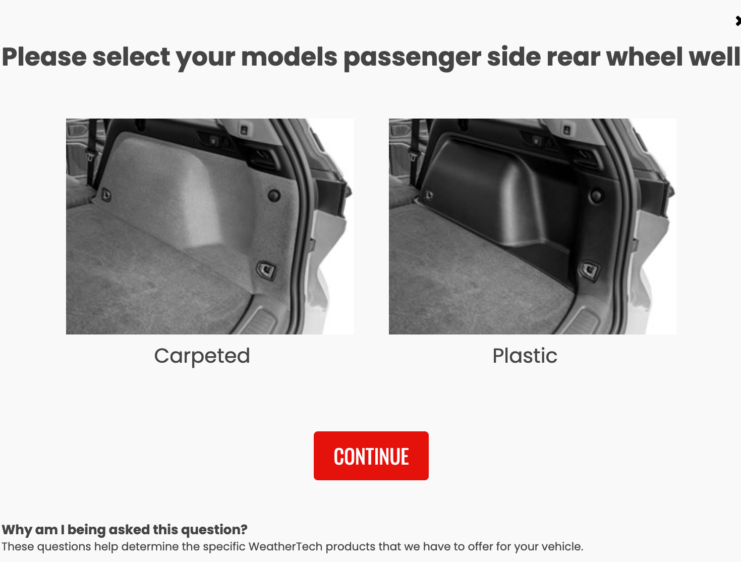 Interior of Jeep Grand Cherokee with plastic and carpet sides to fit WeatherTech rear cargo mat