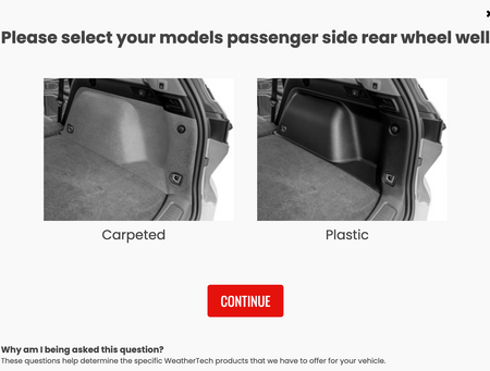 Interior of Jeep Grand Cherokee with plastic and carpet sides to fit WeatherTech rear cargo mat