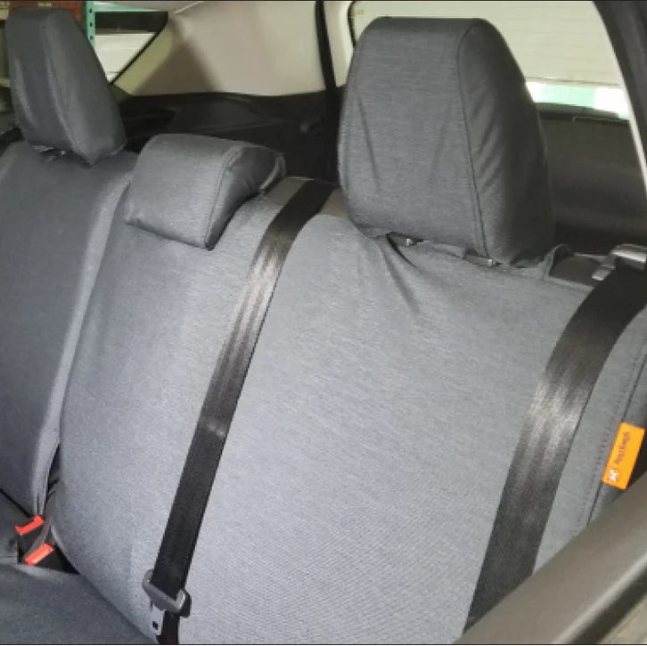 Housses de siège arrière pour la 2ème Rangée du Dodge Durango, modèle TigerTough gris, 100 % imperméables et ignifuges, fabriquées en Cordura.