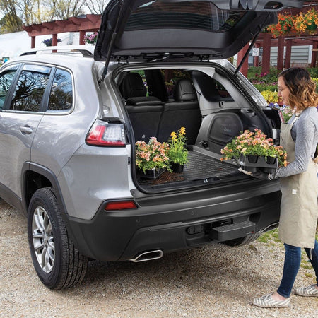 Tapis de Voiture WeatherTech Dodge Durango (2011-2020) derrière les sièges de 2ème Rangée Tapis de Coffre Kofferraumwanne sonnenschutz auto auto fußmatten.