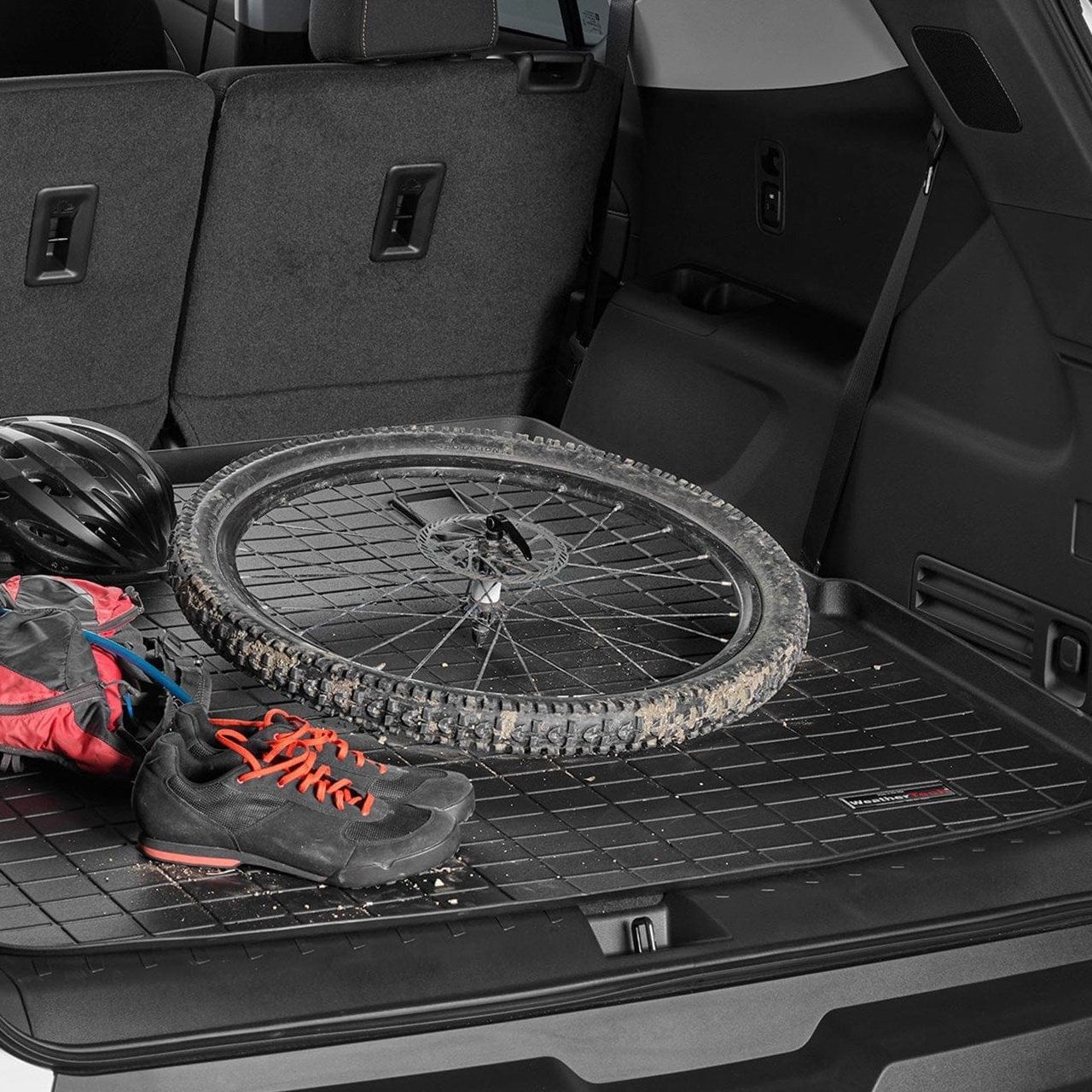 Tapis de Voiture WeatherTech Dodge Durango (2011-2020) derrière les sièges de 2ème Rangée Tapis de Coffre Kofferraumwanne sonnenschutz auto auto fußmatten.