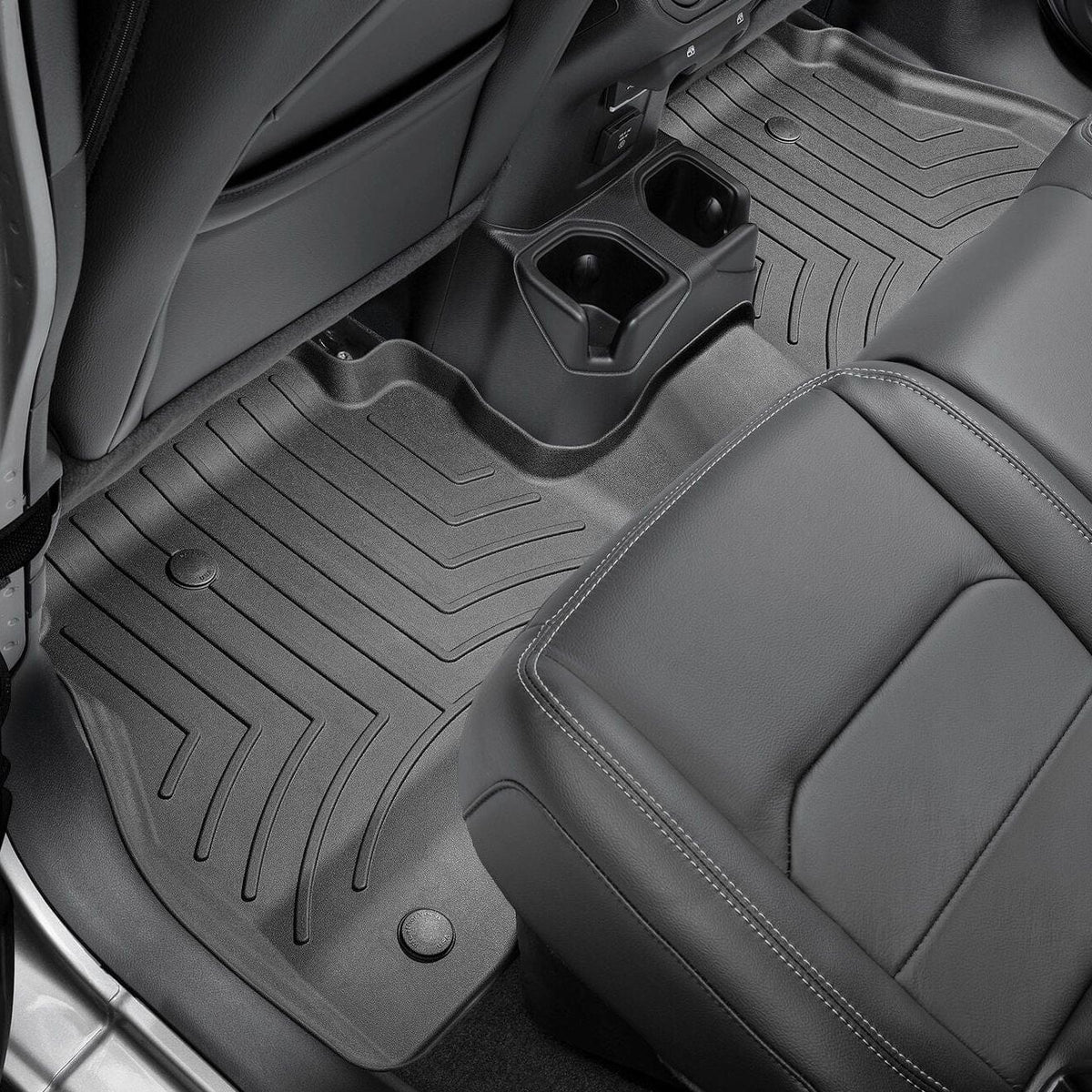 Tapis Voiture WeatherTech HP pour Chevrolet Silverado 1500 Double Cab (20014-2018) – Tapis pour la 2ème Rangée du camion, bac de coffre, protection solaire, Tapis Voiture pour voiture